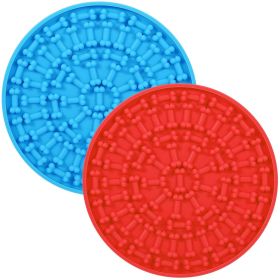 2pcs Dog Lick Pad Shower Grooming Slow Feeder Distraction Mat