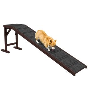 Dog Ramp for Bed with Non-Slip Carpet