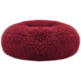 Warm Fleece Dog Bed M Size (Color: Red, size: M)