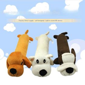 Noise Making Plush Dog Toy (colour: White dog)