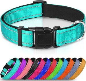 Soft Neoprene Padded Breathable Nylon Collar Adjustable for Medium Dogs (Color: Hotpink, size: Medium (Pack of 1))