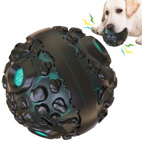 PawPartner Interactive Giggle Ball Toy For Aggressive Chewers Indestructible Chew Toys For Small/Medium (Color: Black Blue, Ships From: China)