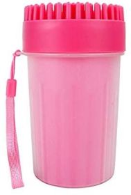 Portable Paw Cleaner Cup (Color: pink, size: small)