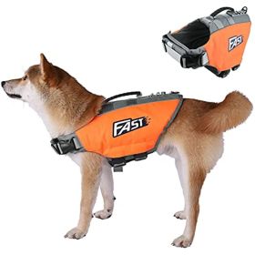 Pet Life Preserver with Strong Buoyancy and Durable Rescue Handle (size: large)