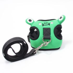 Harness Set With Leash and Frog Backpack for SM and M Dogs (colour: Calf+traction rope, Specification (L * W): M)