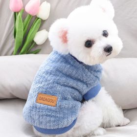 Warm Winter Plush Sweater For Small & Medium Dogs (Color: Emerald, size: L)