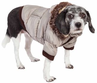 Metallic Fashion Pet Parka (size: X-Large)