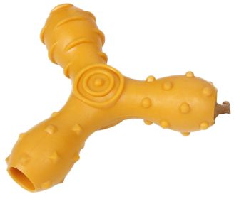Pet Life 'Tri-Chew' Treat Dispensing and Chewing Interactive Dog Toy (Color: Orange)