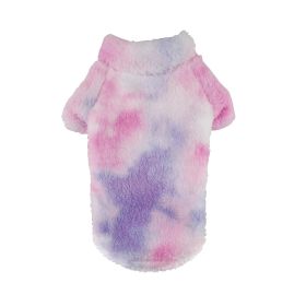Soft Plush Pullover - Tie-Dye Pink & Purple (Option: X-Large)