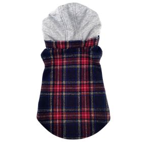 Weekender Dog Sweatshirt Hoodie - Red and Black Plaid Flannel (Option: X-Large)