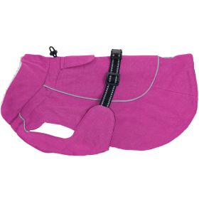Alpine - Tuf Terrain Coat - Wild Raspberry - Made with tough Duck Outer Fabric, Fleece Lining and Sherpa Lined Collar. (Option: Large)